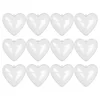 12 Pcs Fillable Hearts Shape Box Clear Heart Shaped Ball Plastic Heart Ball nament Valentine Decoration Hanging Decorations Home 2