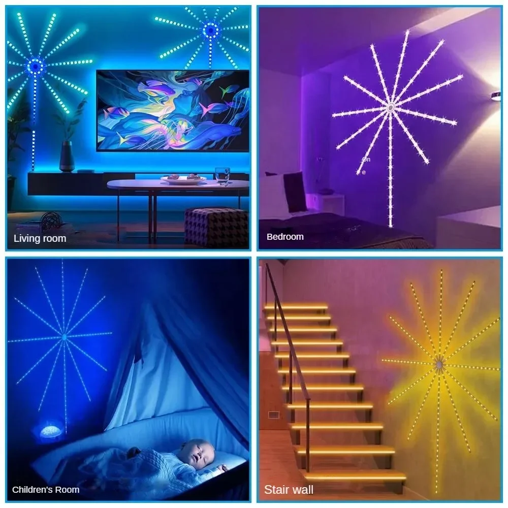 

Firework Led Strip Light Bluetooth Smart Neon Strip APP Led Lights Strips Usb 5V Led Strips Christmas Party Decoration