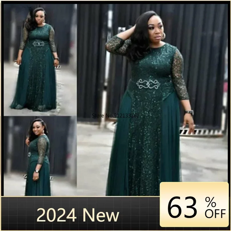 

L-3XL African Dresses for Women Spring Autumn African Women Three Quarter Sleeve Polyester Solid Color Long Dress Maxi Dress