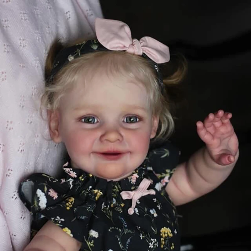 

24inch Reborn Baby Doll Zoe Lifelike Soft Cuddly Body Doll Handmade with Genesis Paint Visible Veins Multiple Layers