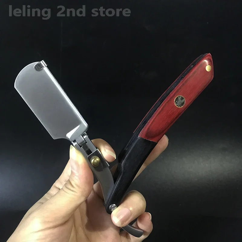 Barbier-Rasiermesser für Männer mit Naturholzgriff, Passend für Doppelklingen, Professionelle und Gründliche Rasur mit Klingen – Detail 3