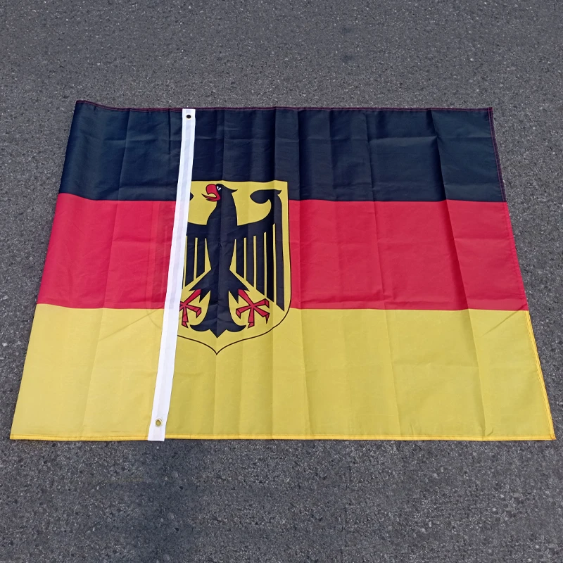 Germany National Emblem Flag double penetration polyester hanging Germany National Emblem banner Aerlxemrbrae 90X150cm