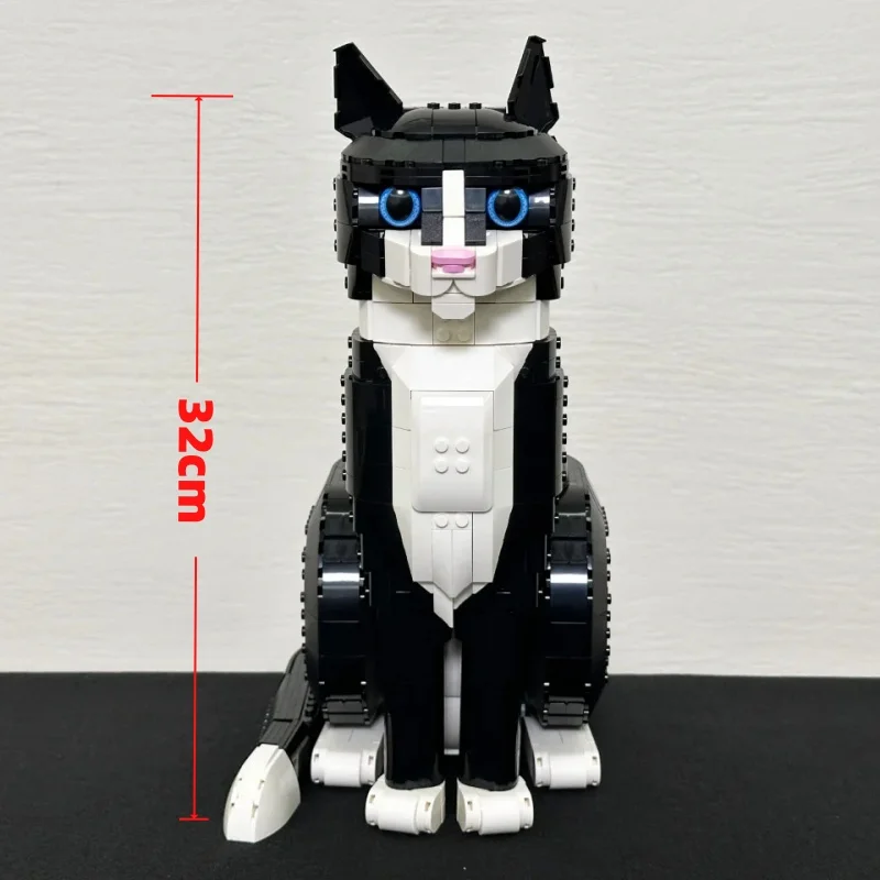 MOC 고양이 동물 창의적인 애니메이션 조립 DIY 교육용 장난감 성인 크리스마스 생일 선물
