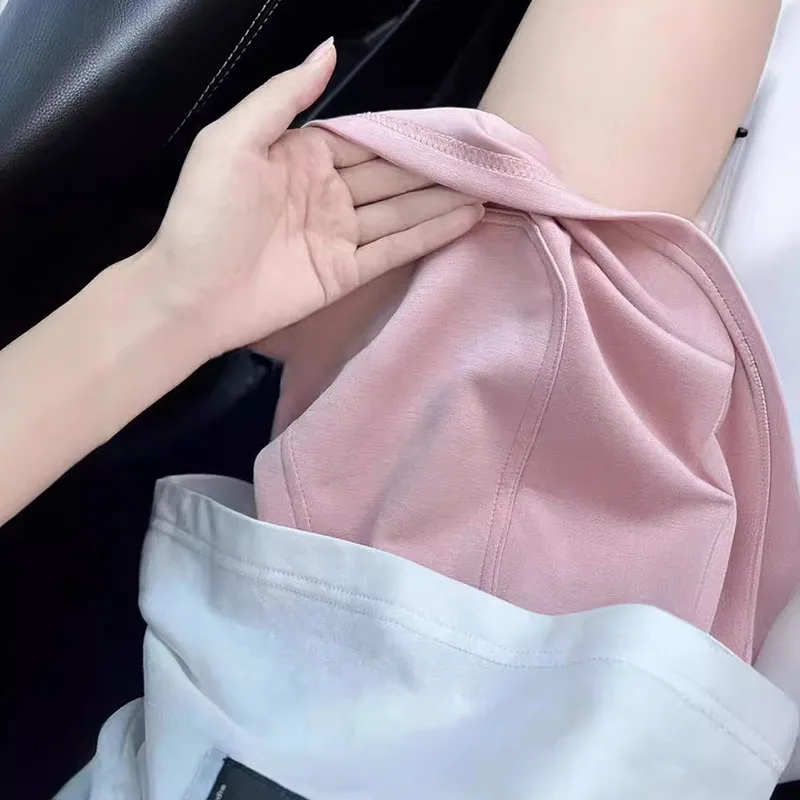 Maternity Panties High Waist Anti-Slip Tummy Control Pregnant Women'S Leggings With Lace Solid Color Panties Ice Silk Feeling