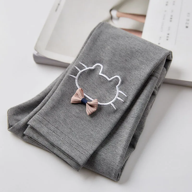 

Baby Girls Leggings Spring Autumn Children Leggings Cute Cat Cotton Elastic Kids Solid Color Pencil Pants