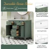 36" Bathroom Vanity with Sink, Freestanding Modern Bathroom Vanity Cabinet with Sink Top, Solid Wood Frame Bathroom Vanity 3