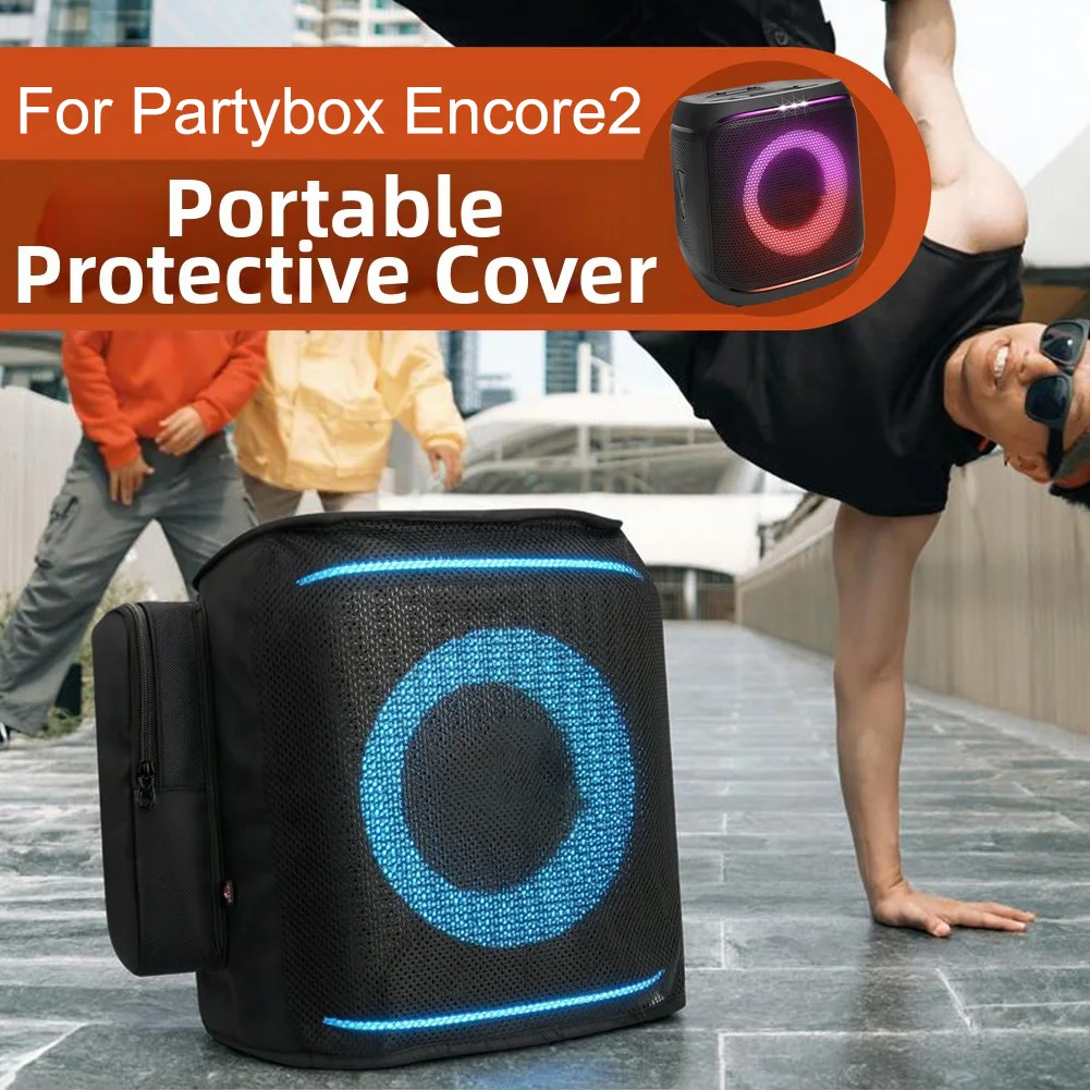 Tragbare Nylon-Staubschutzhülle für JBL PartyBox-Encore2, multifunktionale schützende Aufbewahrungstasche für Outdoor-Reise, Lautsprecher-Zubehör – Detail 2