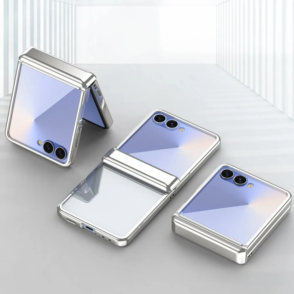 Electroplated Hinge Full Protection Case with Tempered Film Protective Cover