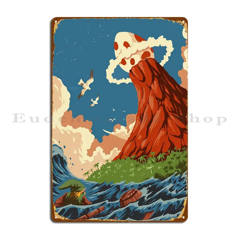 

Link To Koholint Island Metal Plaque Living Room Decoration Design Garage Character Tin Sign Poster