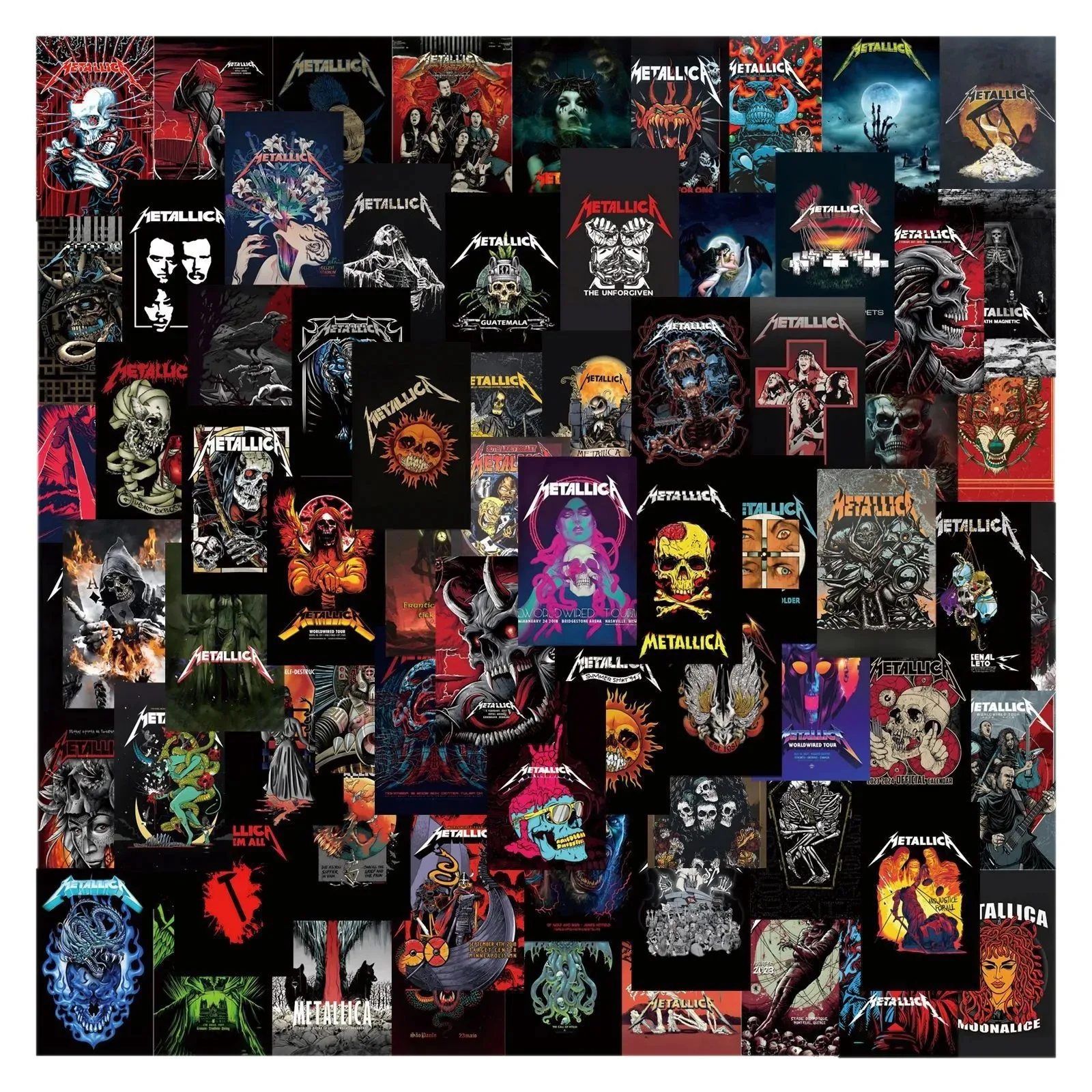 100 Stück Death Heavy Metal Rock Band Graffiti-Aufkleber Exquisite Sticker für Handy Computer Notizbuch Schreibwaren DIY Spielzeug Secret
