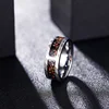 Somen 8mm Tungsten Wedding Rings For Men Dinosaur Bone Metal Slag Inlaid Hammered Edge Engagement Men's ring Fashion Jewelry 5