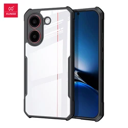 Xundd Airbag Shockproof Case with Camera Protection and Clear Acrylic & TPU Back Cover - Poco X8 Pro (Black Clear)