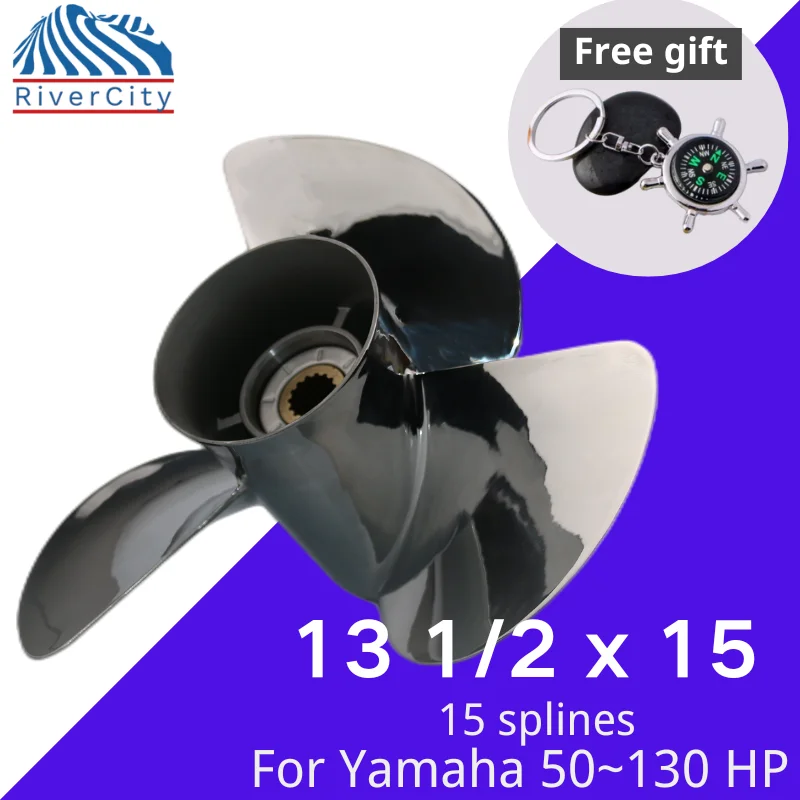 Marine Propeller Boat Propeller For Yamaha 50hp-85hp Outboard Stainless Steel 3 Blade