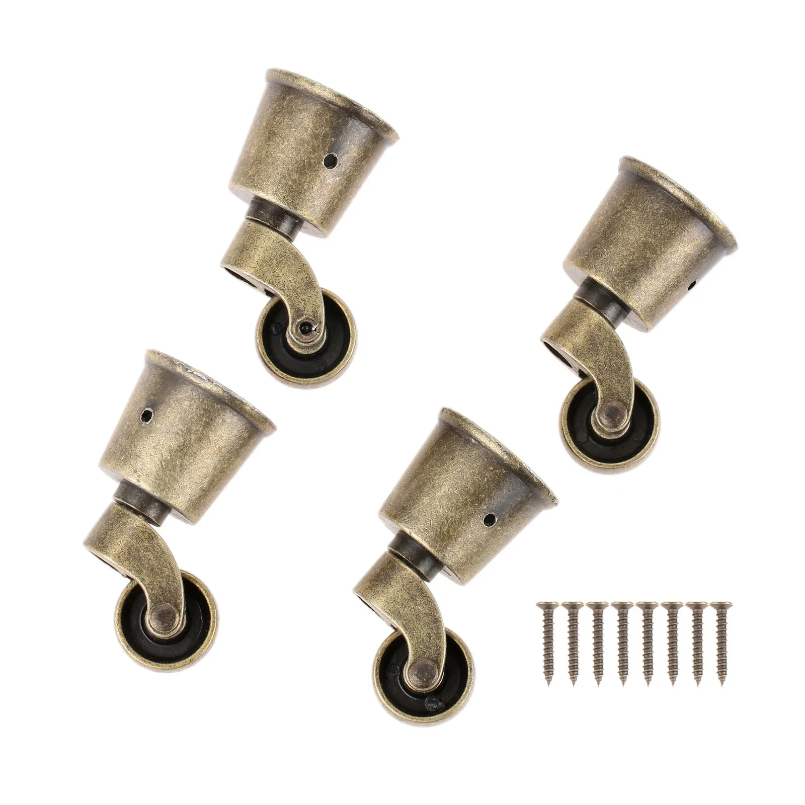 Rodízios para Móveis com Parafuso Polia Universal Copa Giratória Sofá Roda Gabinete Hardware Liga de Zinco Sólido Perna de Madeira Pcs por Lote 67*39 mm