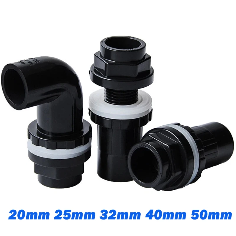 1~5StückPVC90°WinkelRohrverschraubungen20/25/32/40/50mmAquariumRohrEntwässerungAnschlussGartenAbflussUPVCAdapterRohrverschraubungen-AliExpress