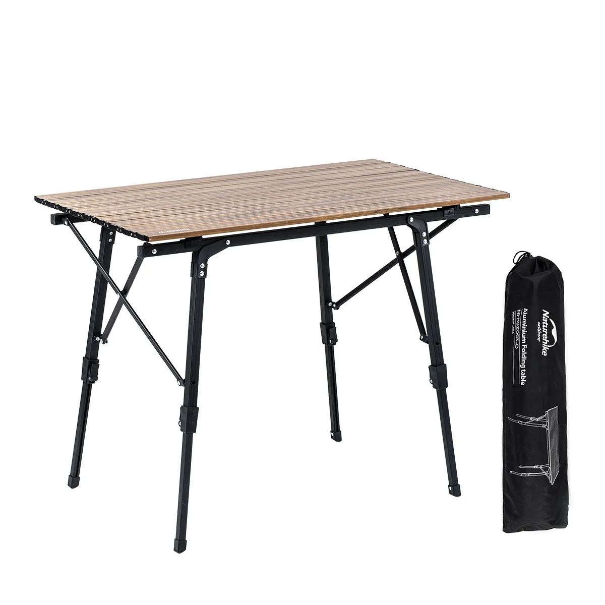 

Naturehike outdoor camping picnic Wood grain aluminum alloy MW03 portable Adjustable height folding table
