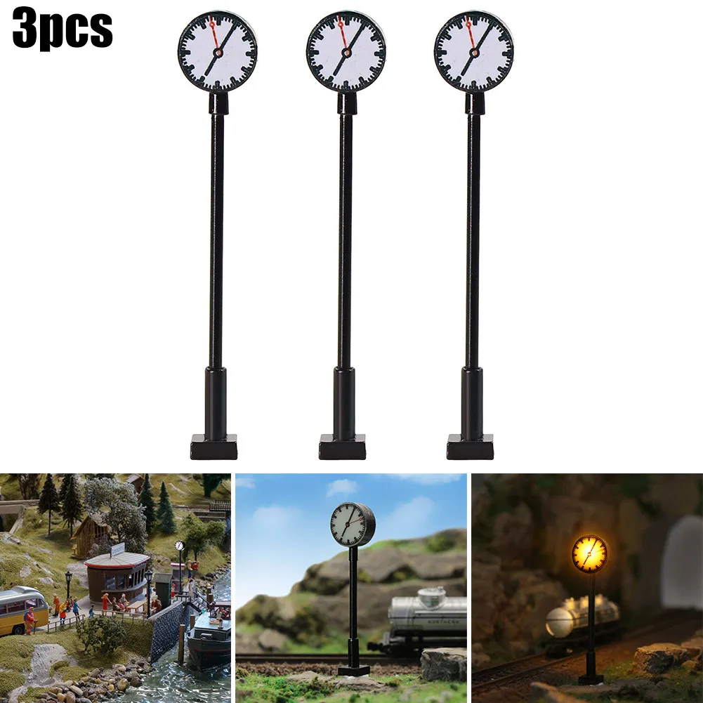 thumbnail image 2 of 4 Pack Model Railway Lights HO Scale LED Yard Light For Model Train Railroad Street Station(A 2 of 11