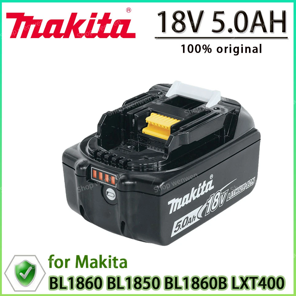 OriginalMakita18VBattery50AhRechargeablePowerToolsBatterywithLEDLiionReplacement