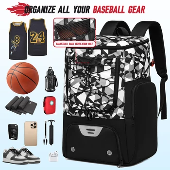 Sports Training Equipment Basketball Backpack with Separate Ball holder & Shoes Compartment Gym Backpack for Basketball Soccer 3