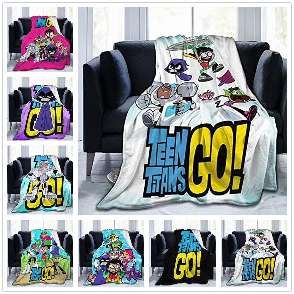 Teen Titans Coperta Flanella Coperte Da Tiro Micro Fleece Cozy Plush Covers For Bed Car E Home Decoration