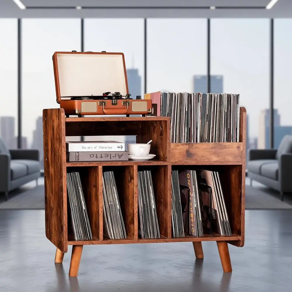 Mid-Century Record Cabinet 1
