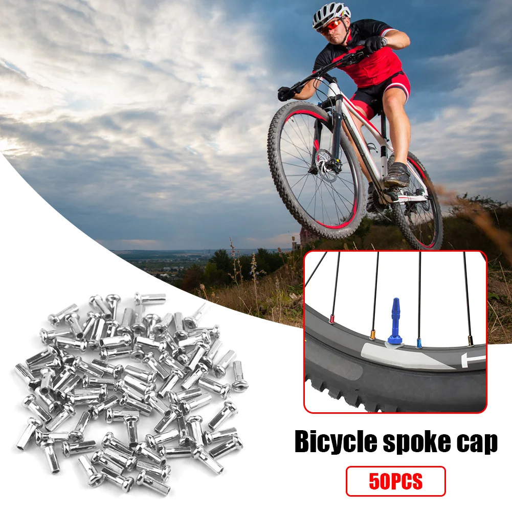 Bike Spokes Nipples MTB 14G 2.0mm Aluminum Alloy 50pcs