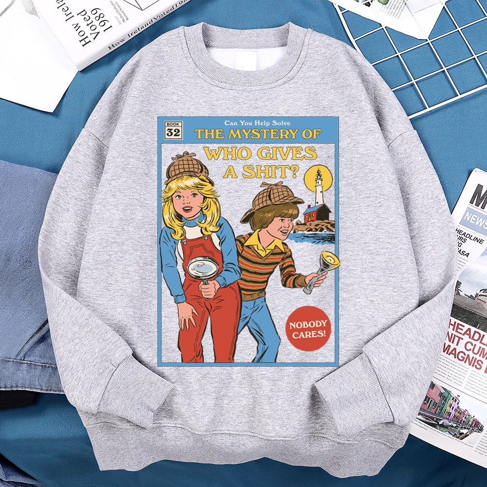 Can You Help Solve The Mystery Of Who Gives A Shit Men Women Hoody Harajuku Streetwear Loose Fleece Pullovers Casual Clothes