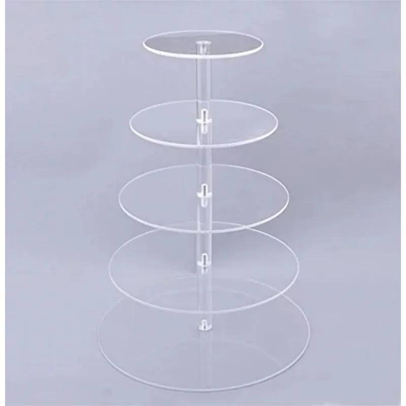 Acrylic Cake Stand Cupcake Holder Cake Display Shelf Removable 3/4/5/6 Tier Wedding Birthday Party Decoration Stand
