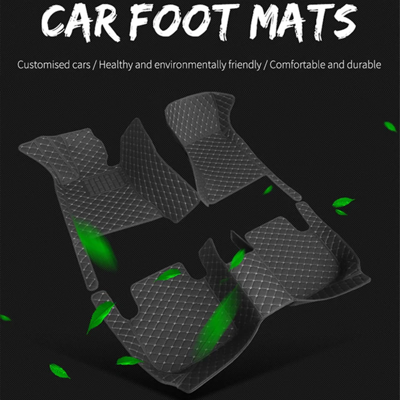 Leather Car Floor Mat For Dacia Jogger RJI 2021 2022 2023 5seat Waterproof  Pad Car Carpet Floor Mat Tapete Carro Car Accessories