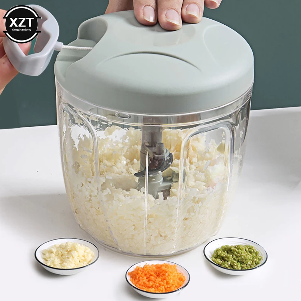 1Pcs Household Manual Meat Grinders Multifunctional Hand-pulled Juicer  Blender 5 Blades Food Processor Meat Mincer