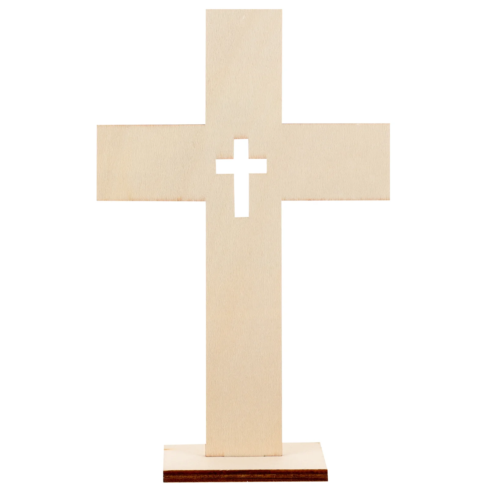 

10Pcs Cross Ornament Wooden Cross Decor Blank Unfinished Cross Wood Cross Craft Party Decor