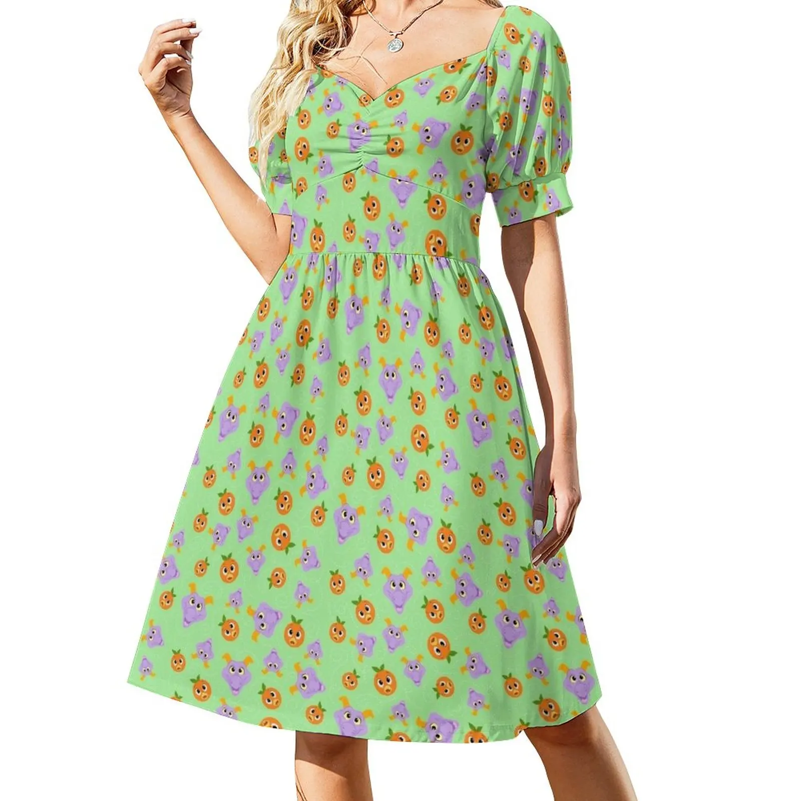 

Festival Fresh - Figment and orange bird (green) Sleeveless Dress women's dresses luxury dresses for women 2023 Beachwear