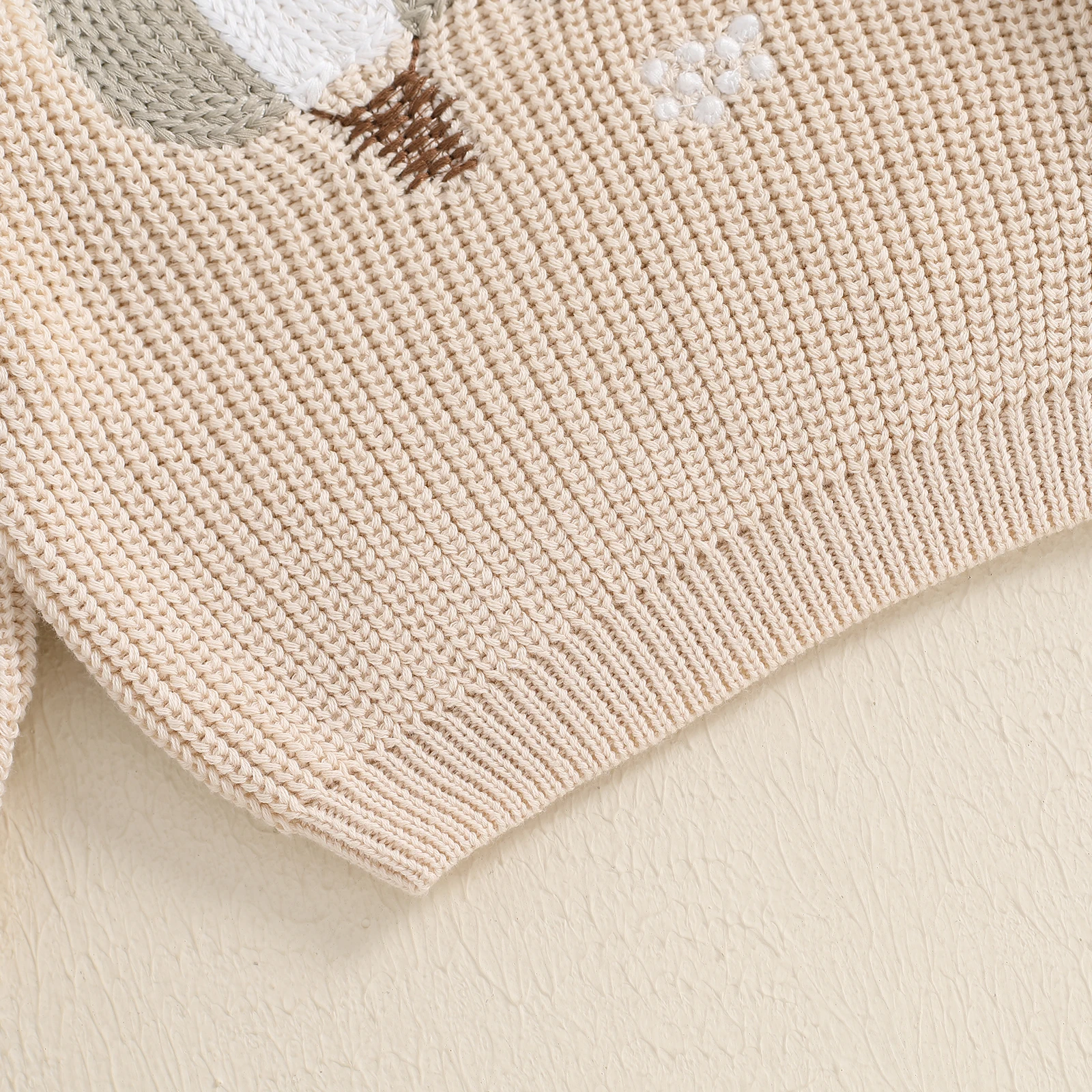 Winter Toddler Baby Boy Jumpers Birthday Warm Knitted Sweater Letter Embroidery Long Sleeve Pullover Children Knitwear Outfits knit sweater
