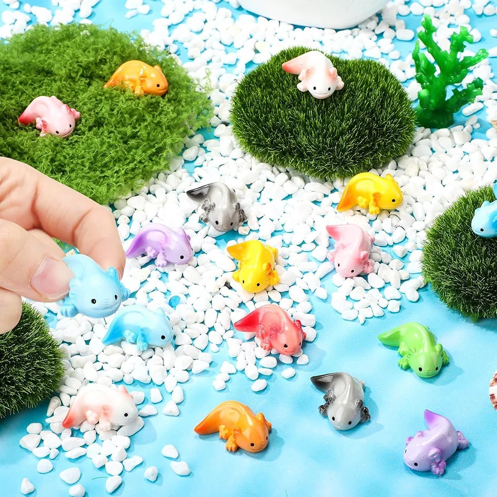 Mini Axolotl Figuren Aus Resin – Süße Deko-Figuren Zum Sammeln