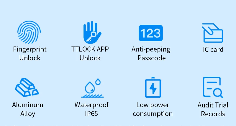 Key Safe TTlock Fingerprint Bluetooth Wifi Digital Key Box App Remote Unlock Wal
