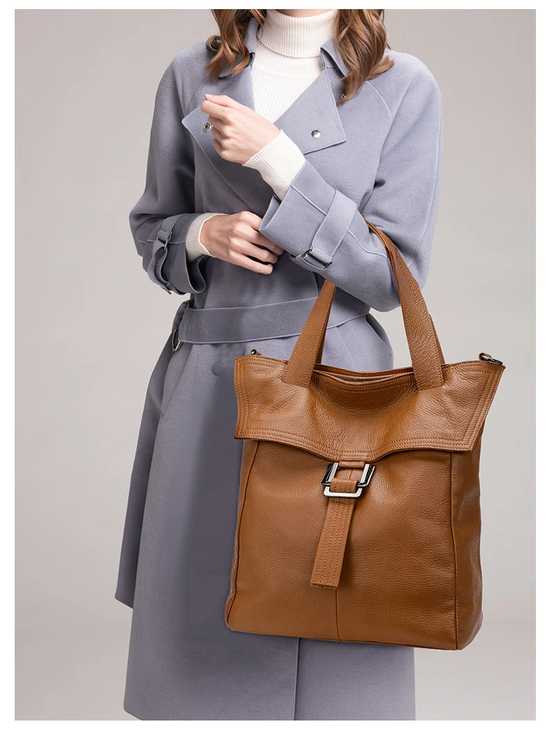 Echte Leder-Handtaschen für Damen, Neue Schulter-Messenger-Tasche, Lässige Erstklassige Rindsleder-Tragetasche, Große Kapazität, Weich und Modisch – Detail 2