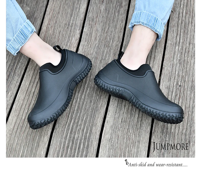 Outdoor-Arbeitsschuhe, rutschfeste, wasserdichte Freizeitschuhe, Herren-Slip-on-Regenschuhe, resistente Clogs, Damen-Sandalen, Größe 36–49 – Detail 7