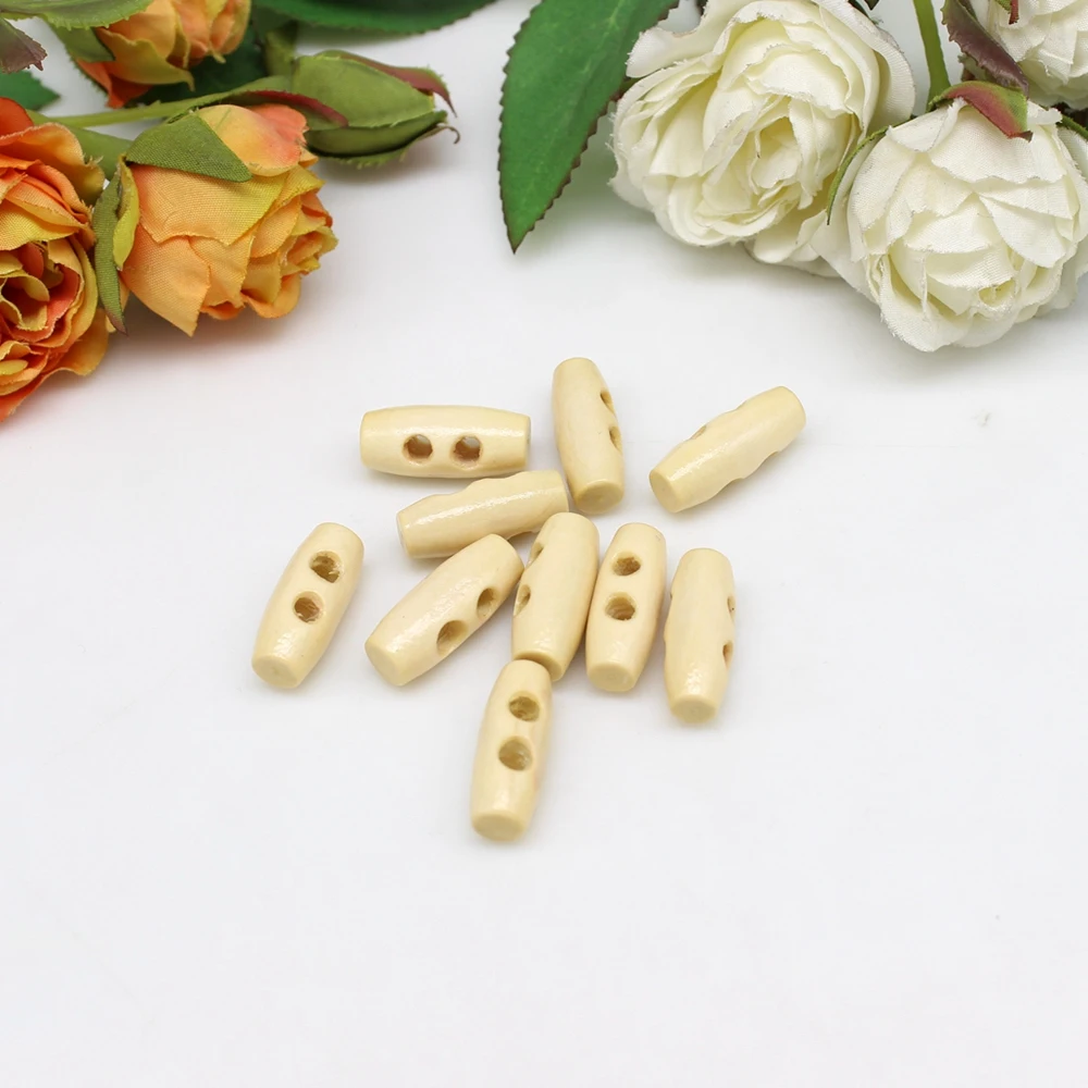 Description Picture 5 of item50pcs Long 20MM 2-Holes Garment Wooden Button DIY Lovely Cartoon Clothes Accessories