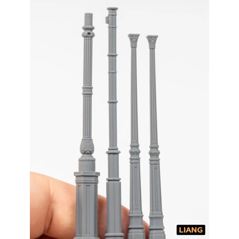 LIANG-0603 모델 가로등 벽 조명 1/35 스케일 조립 모델 빌딩 장면 모델링 취미 DIY 액세서리용 3D 부품