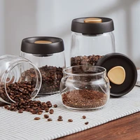 Coffee Bean Vacuum Sealed Tank Glass Manual Vacuum Container Jar Tea Nut Kitchen Storage Organizer Outdoor Camping Canister 1