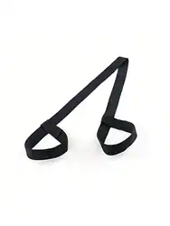 Portable Multipurpose Yoga Mat with Shoulder Strap & Binding Accessory (Black)
