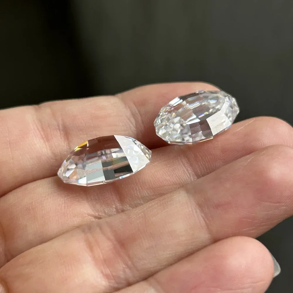 Meisidian-Oval Cut Moissanite D VVS1 Diamond for Jewelry Making, 16 Carat Moissanite