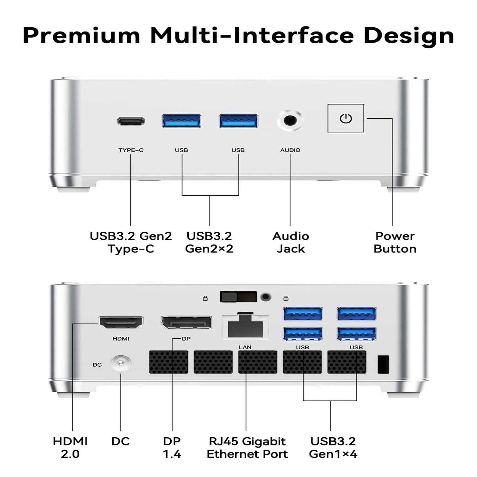 KAMRUI H2 Intel Core I7 14650HX Mini PC 32GB RAM 1TB ROM SSD Desktop PC Triple 4K Display WiFi6 BT5.2 Business Office Computers