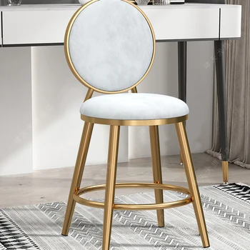 Nordic Soft Modern Chair High Bedroom Velvet Ergonomic Living Room Bedroom Velvet Salon Cadeiras De Jantar Kitchen Furniture Set