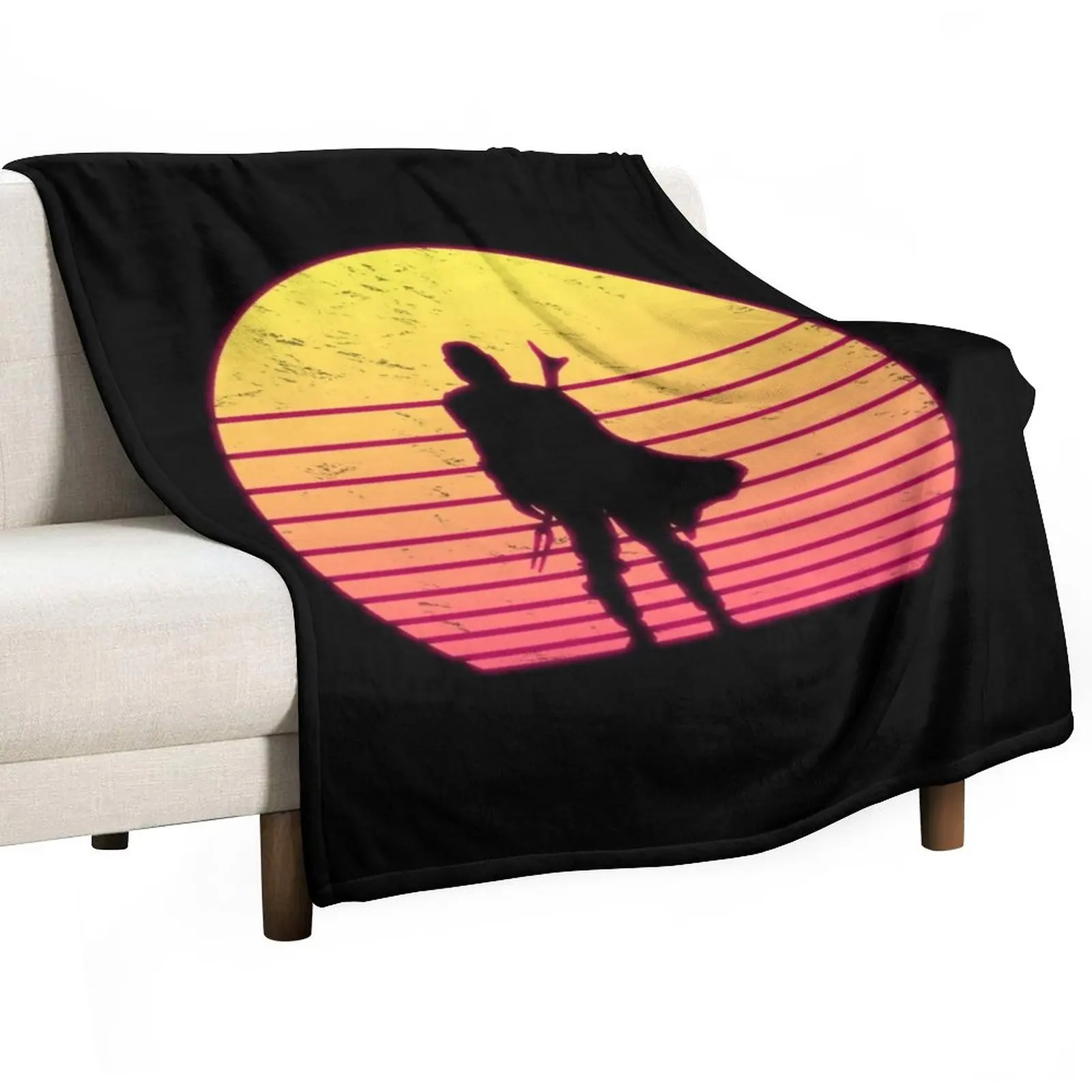 

New Retro Mando Sunset Throw Blanket Soft Plush Plaid Soft Bed Blankets