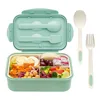 Bento Boxes for Adults - 1400 ML Bento Lunch Box For Kids Childrens With Spoon & Fork - Durable Perfect Size for On-the-Go Meal