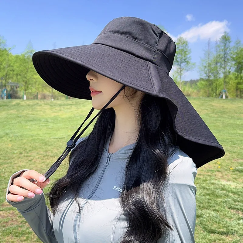 Assorted Color Women's Wide Brim Bucket Hat Neck Flap Durable Comfortable Packable Outdoor Activities Daily Commute Shopping