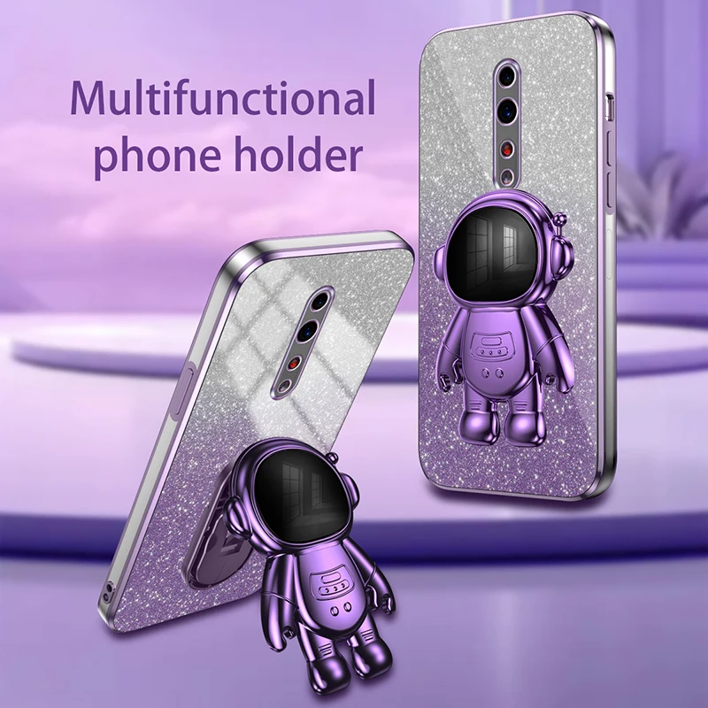 Luxury Cute Glitter Electroplated TPU Soft Case with Kickstand