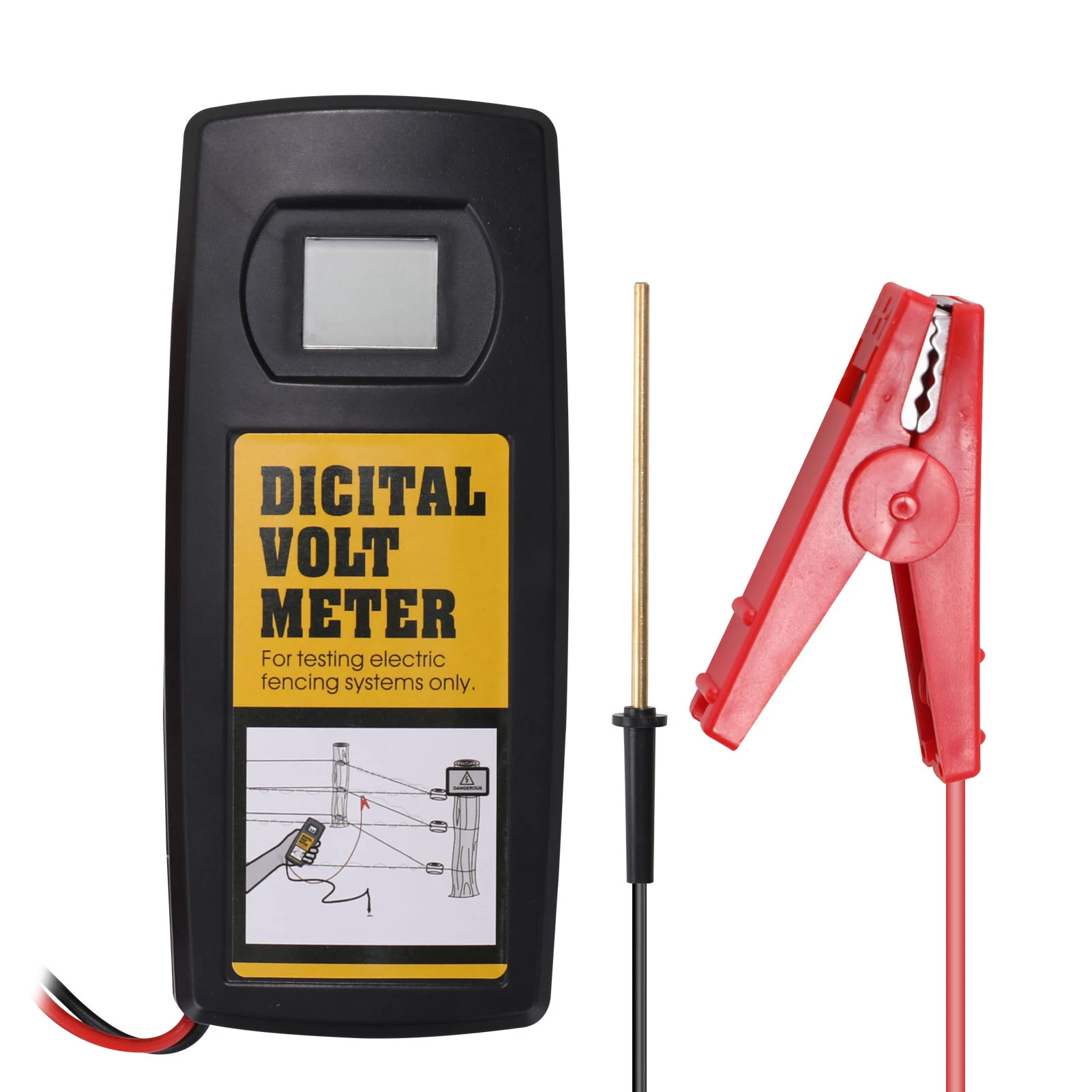 tape measure toolstation 9.9KV Digital Fence Tester Home Garden Horse Livestock Electric Fence Voltmeter LCD Display with Backlight sound measure