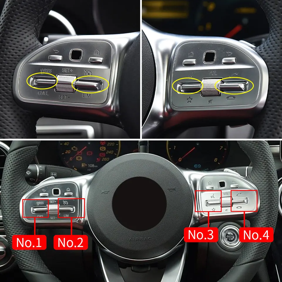 多機能ステアリングホイールコントロールボタン,メルセデスw205